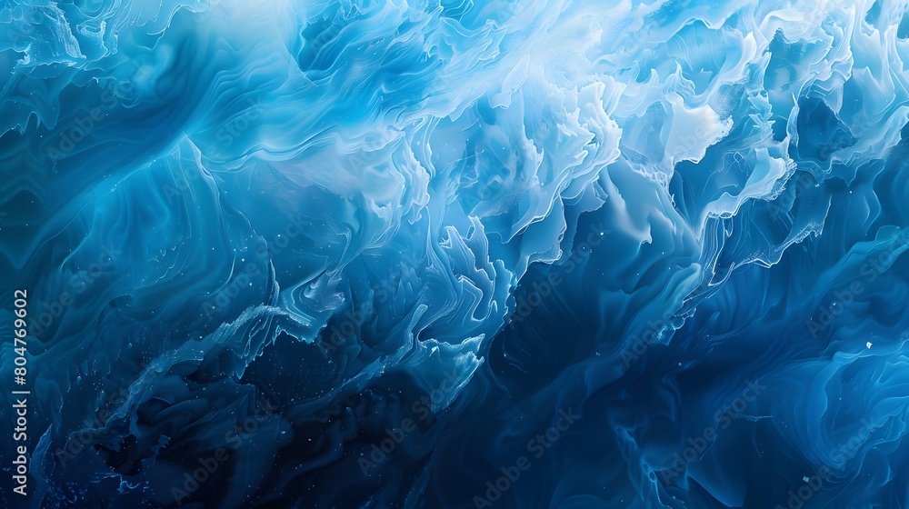 Wall mural blue wave background