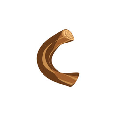Naklejka premium Letter C Wood Branch logo icon vector template