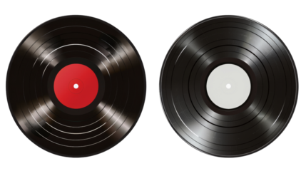 Vector vinyl record on an isolated white background. Vinyl record PNG. Old CDs, music. PNG