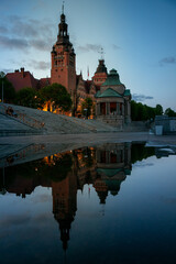evening Szczecin in spring in Poland at sunset © MKavalenkau