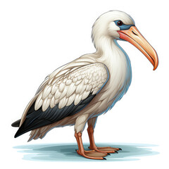 Watercolor Albatross vector, clipart Illustration, Generative Ai