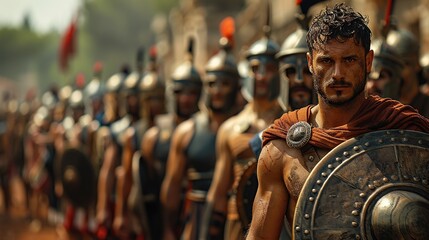Greek gladiators, draped in traditional togas, engaging in disciplined training sessions that showcase their athletic prowess and dedication to the art of combat