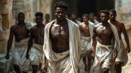 men of ancient Rome in toga