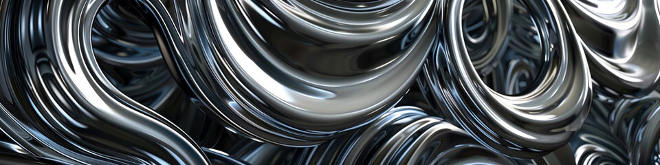 dynamic circular swirls of silver and charcoal gray, ideal for an elegant abstract background