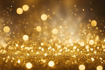 Golden Christmas Particles Background