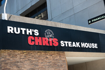 Obraz premium exterior building and sign of Ruth's Chris Steak House located at Hilton Toronto, 145 Richmond Street West