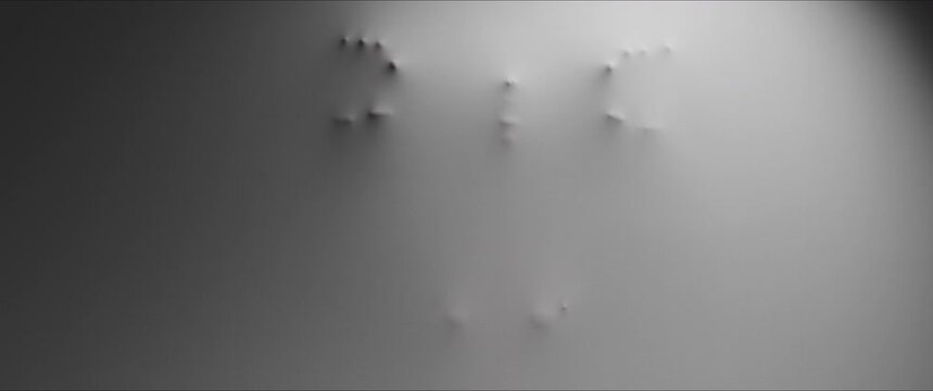 The shape of a skinny woman extrudes through the white surface