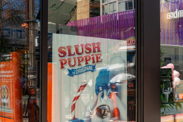 Obraz premium Slush Puppie Original poster inside a shop in Toronto, Canada