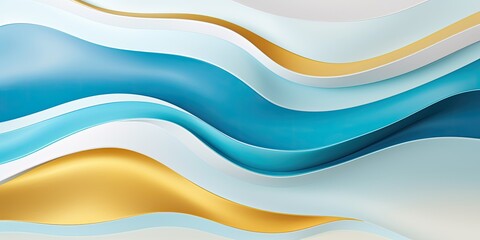 abstract wavy background with blue and gold colors