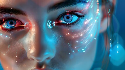 woman with futuristic eye panel