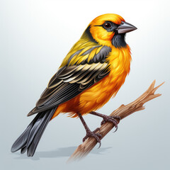 Fototapeta premium Watercolor Canary vector, clipart Illustration, Generative Ai