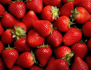 Delicious ripe red strawberries