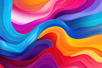 Vibrant abstract color waves