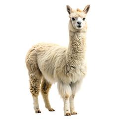 Alpaca isolated on transparent background