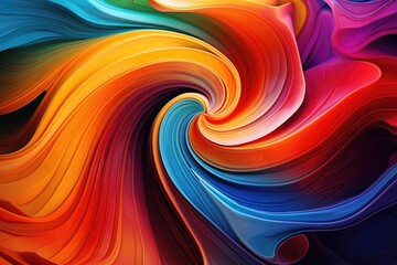 Fototapeta premium Vibrant abstract color swirl background