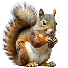 Squirrel isolated on transparent background
