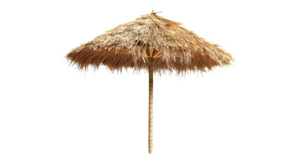 Straw Beach Umbrella. Isolated on white background. png transparent