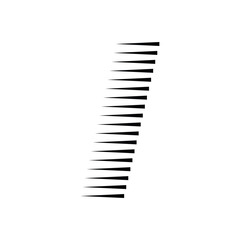 Letter I Logo with Abstract Line Pattern