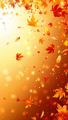 Vivid autumn leaves creating a warm contrast background, perfect for seasonal designs