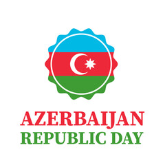 Azerbaijan Republic Day typography poster. National holiday celebrated on May 28. Vector template for banner, greeting card, flyer, etc.