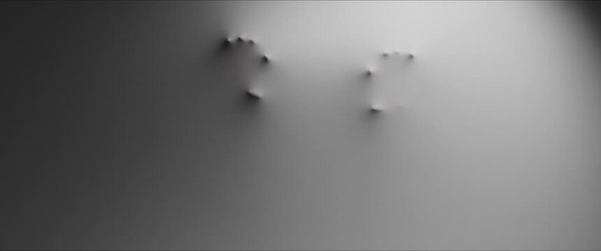 The shape of woman's face reveals itself from the white surface