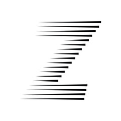 Letter Z Logo with Abstract Line Pattern