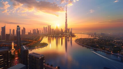 Fototapeta premium dubai panoramic