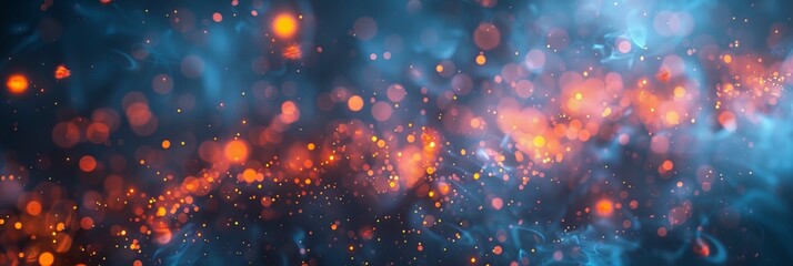 Fototapeta premium Cream abstract background with festive bokeh lights for outdoor celebration ambiance