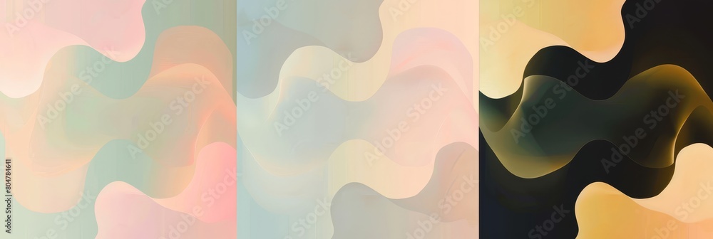 Poster a collection set of wavy colorful backdrops in different designs for insta post and story. web desig