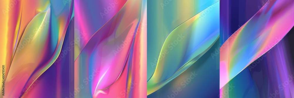 Poster a collection set of wavy colorful backdrops in different designs for insta post and story. web desig