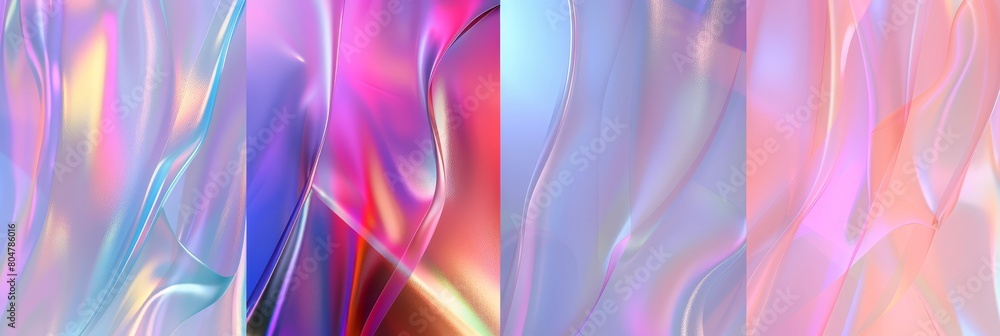 Poster a collection set of wavy colorful backdrops in different designs for insta post and story. web desig