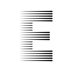 E Letter Lines Logo Icon Illustration