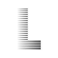 Letter L Logo with Abstract Line Pattern