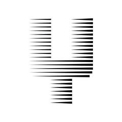 Letter Y Logo with Abstract Line Pattern