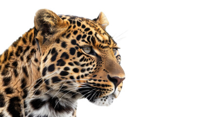 Obraz premium Leopard isolated on a white background, png