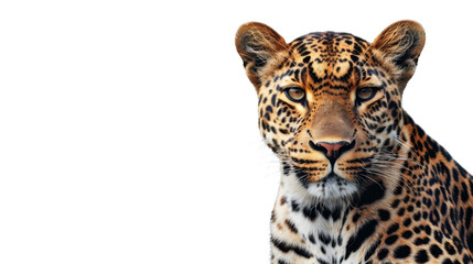 Obraz premium Leopard isolated on a white background, png