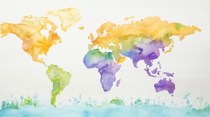 papercut map of the world