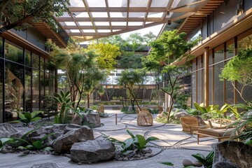 Sustainable building principles are embodied in the 3D architecture of an ecofriendly community center