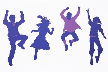 papercut silhouettes of dancers