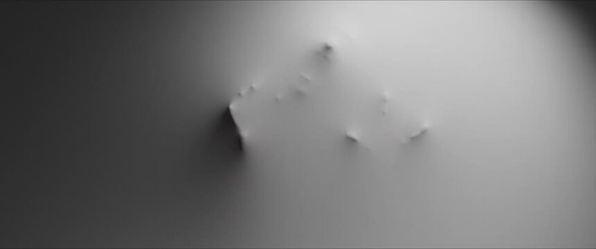 Creepy face shape appears from the white wall