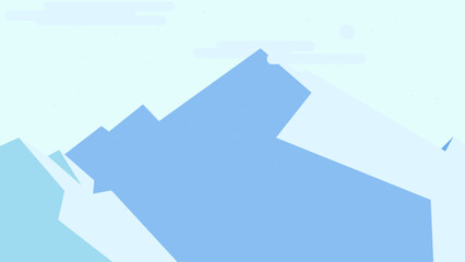 Arctic Majesty: Flat Design of Ice-Capped Mountains