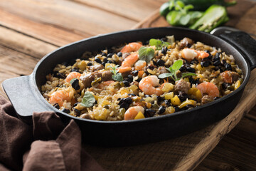 Spicy Homemade Cajun Jambalaya with Sausage and Shrimp