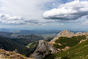 Mountain landscapes in early spring  