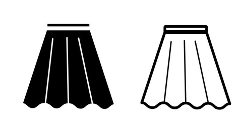 Skirt icon on white background