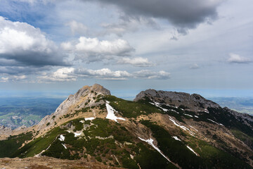 Mountain landscapes in early spring  