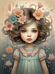 Kid Children Portrait Surreal Illustration Art