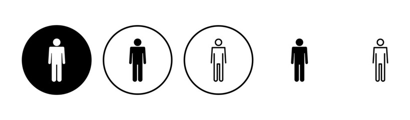 Man icon set. male icon vector. human symbol