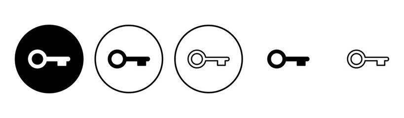 Key icon set. Key vector icon. Key symbol