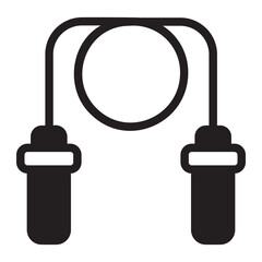 jumping rope glyph icon