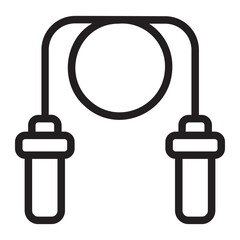 jumping rope line icon